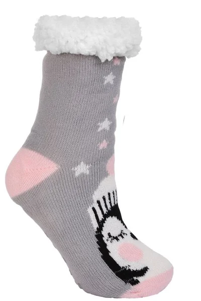 Vysoké hřejivé ponožky pro děti tučňákem Moraj