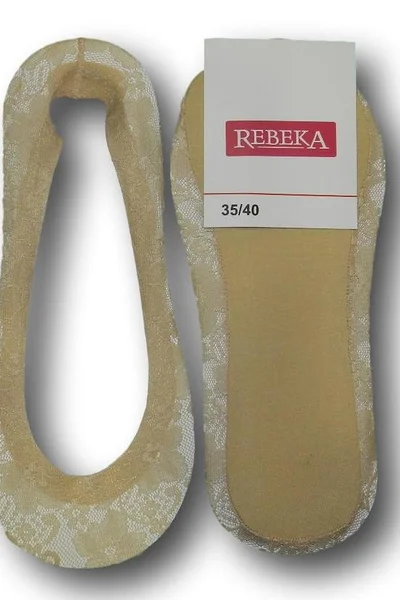 Dámské ponožky baleríny - silikon, krajka WX485 Rebeka