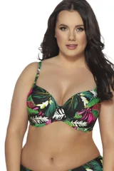 Bikiny plavková podprsenka s exotickým potiskem Ava plus size