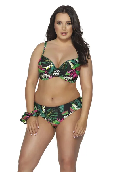 Bikiny plavková podprsenka s exotickým potiskem Ava plus size