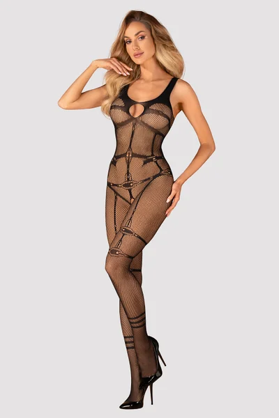 Žhavý síťovaný catsuit Obsessive