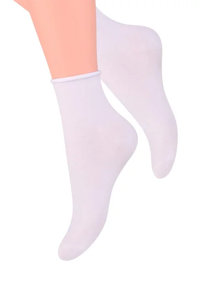 Dámské bílé bavlněné ponožky Steven