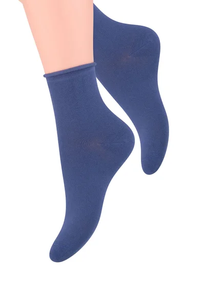 Vysoké dámské ponožky Steven modré