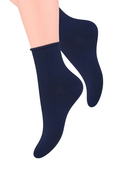 Tmavě modré dámské vysoké ponožky Steven