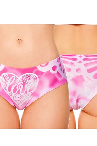 Roztomilé růžové dámské kalhotky Meméme brazilský střih