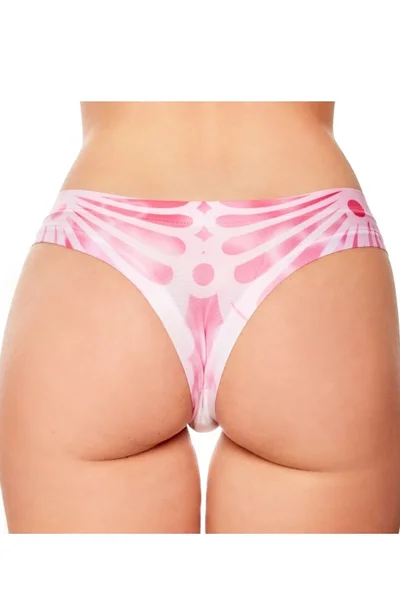 Roztomilé růžové dámské kalhotky Meméme brazilský střih