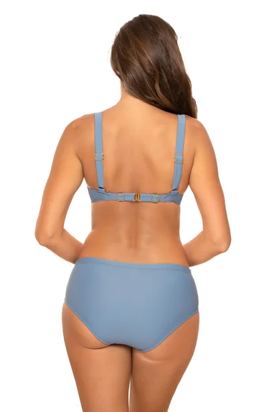 Modro-šedé dámské bikiny s vyššími kalhotkami Marko