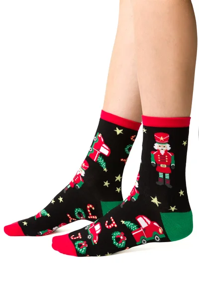 Dámské vánoční ponožky Steven vícebarevné
