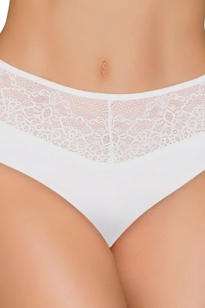 Sexy bílé vyšší string kalhotky Babell