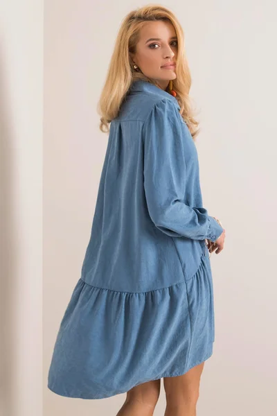 Modré nadměrné dámské šaty FPrice
