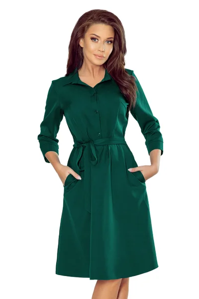 Zelené košilové šaty Numoco 286-1