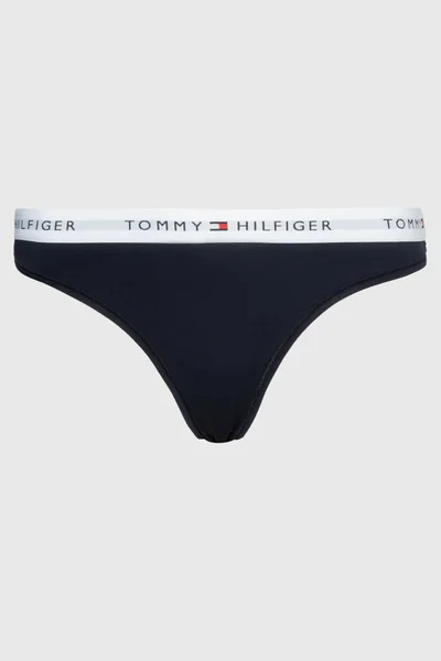 Jednoduchá černá dámská tanga z organické bavlny Tommy Hilfiger