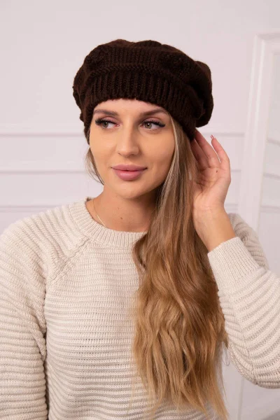 Pletená zimní beanie čepice Kesi