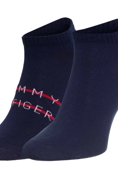 Tommy Hilfiger Pánské Tenké Ponožky Navy Blue 2ks