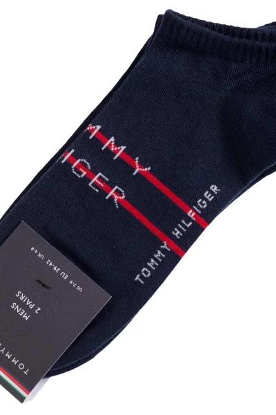 Tommy Hilfiger Pánské Tenké Ponožky Navy Blue 2ks