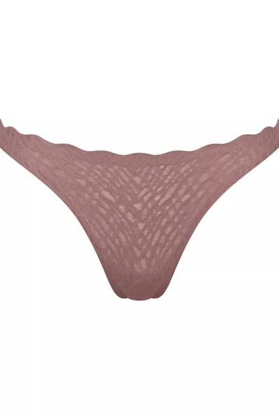 Dámská krajková tanga Sloggi Bliss Brown