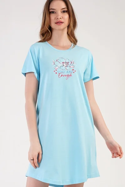Bavlněná dámská noční košile s potiskem Vienetta
