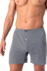 Pánské boxerky Key Comfort z bavlny s knoflíky