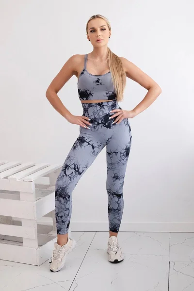 Dámský fitness set top & push-up legíny – Kesi