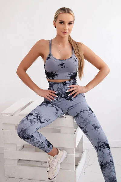 Dámský fitness set top & push-up legíny – Kesi