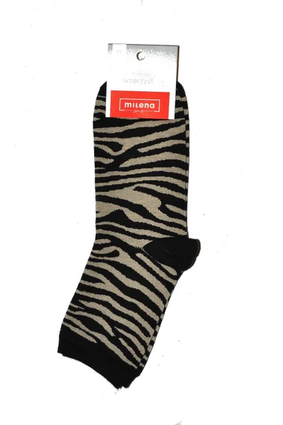 Dámské ponožky Milena T386 Zebra