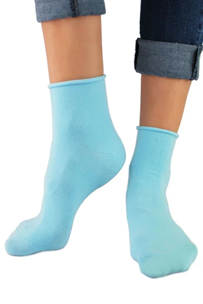 Netlačící dámské modré ponožky Noviti