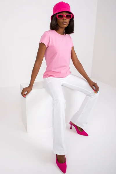 Světle růžové pohodlné dámské tričko FPrice