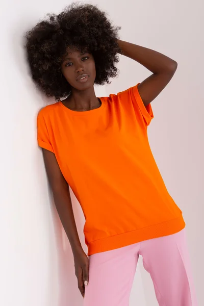 Výrazné dámské oranžové tričko se srdcem FPrice