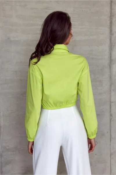 Světle zelená dámská propínací košile Roco Fashion