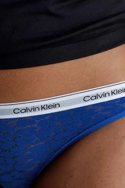 Calvin Klein Dámská Tanga Kobaltová