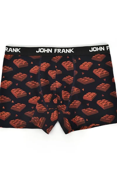 Pánské boxerky John Frank W251 - CHOCOLATE (Černá)