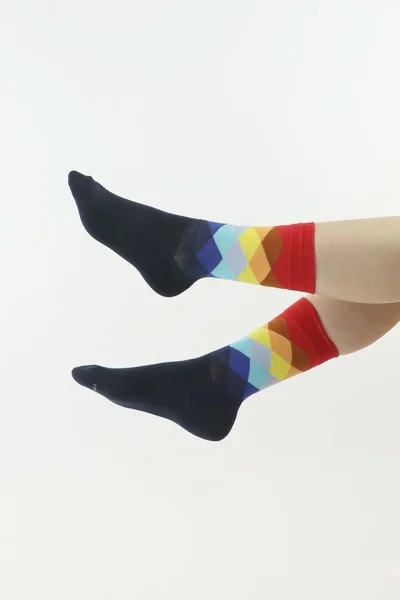 Unisex vysoké barevné bavlněné ponožky Moraj