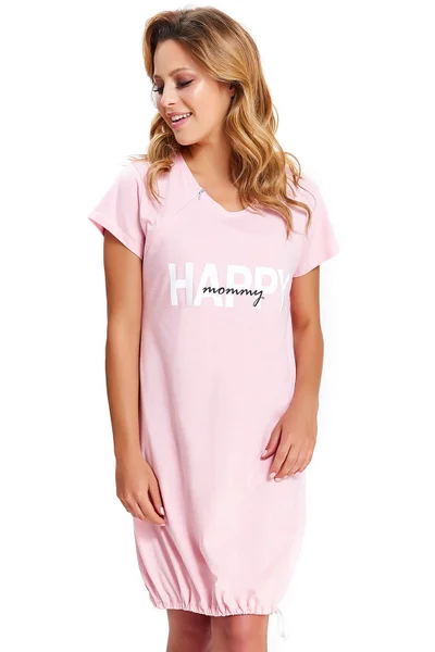 Světle růžová těhotenská noční košilka Dobranocka