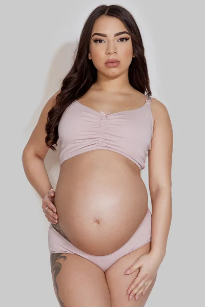 Pohodlná těhotenská bavlněná podprsenka bez kostic Mitex
