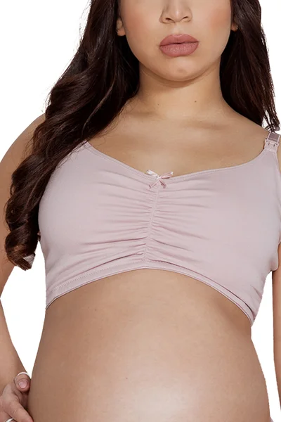 Pohodlná těhotenská bavlněná podprsenka bez kostic Mitex