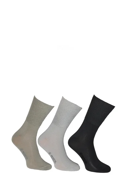 Pánské i dámské zdravotní ponožky Bamboo line netlačící J760 - Terjax Gemini (bílá)