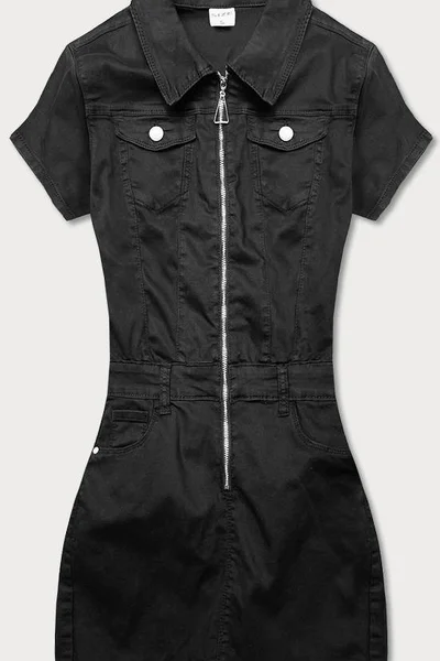 Černé dámské šaty na zip Good looking