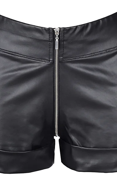 Sexy dámské koženkové šortky se zipem po celém obvodu Axami