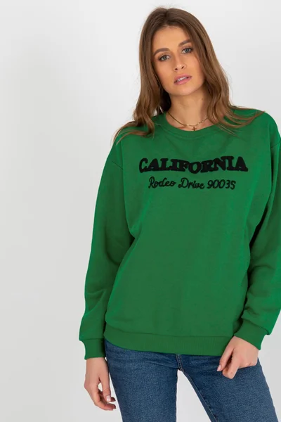 Tmavě zelená volnočasová mikina California FPrice