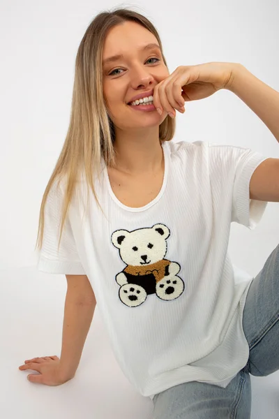 Oversize dámské bílé tričko Teddy FPrice