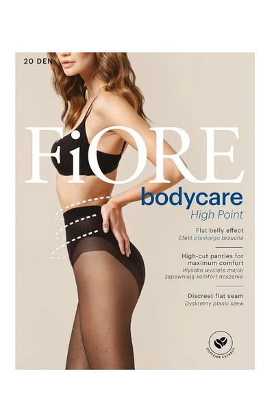 Černé dámské punčocháče se vzorem Fiore Bodycare F 5002